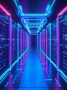 未来感数据中心酷炫走廊