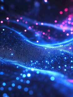 梦幻粒子流科技感背景图