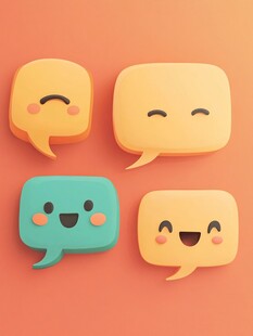 可爱表情对话气泡集合