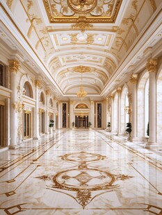 奢华宫殿式走廊精美内饰