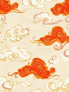 中式传统祥云图案背景