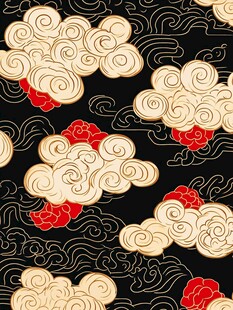 中式云纹传统图案设计