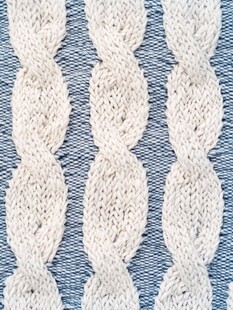 白色麻花针织纹理图案