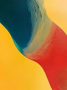 绚丽色彩曲线抽象艺术图