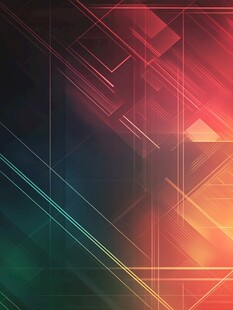 炫彩几何线条科技风背景