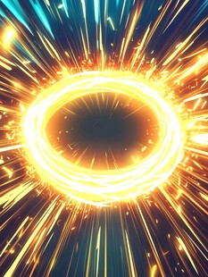 炫光能量圆环科幻特效图