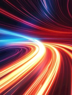 炫彩光线动感流动轨迹