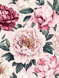 浪漫花卉图案的精美壁纸