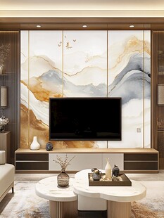 中式客厅电视背景墙艺术风