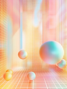 梦幻炫彩的立体空间场景