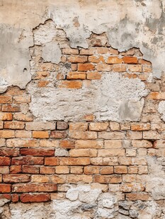 斑驳破旧的砖墙纹理