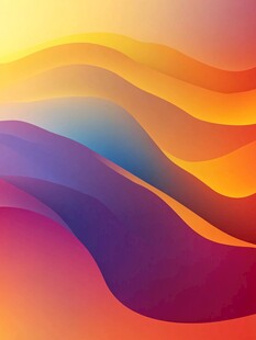 多彩渐变波浪抽象背景图