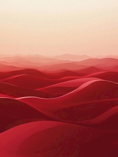 梦幻红色沙漠壮丽景观