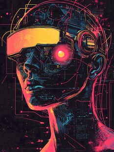 未来感科技风虚拟人物头像