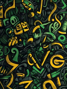 创意涂鸦风抽象图案设计