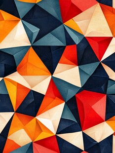 多彩几何拼接图案背景