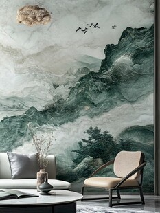 中式山水风客厅装饰画