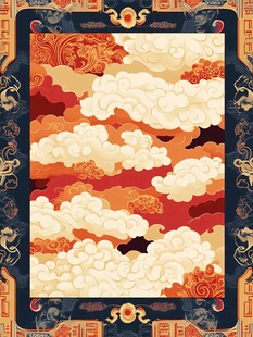 中式云纹国风装饰图案