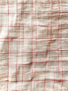 红白格子布纹理背景图