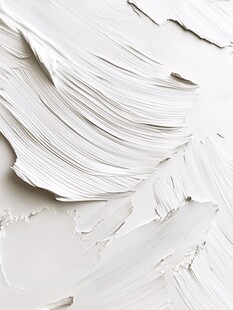 白色颜料笔触纹理特写