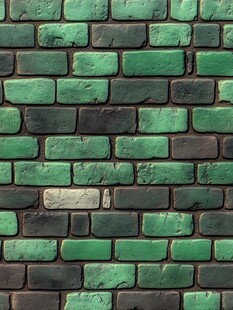 绿色复古砖墙纹理背景