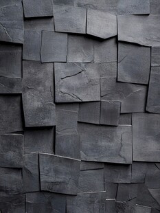 灰色方块拼接立体墙面