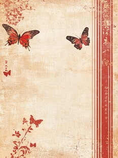 复古风蝴蝶装饰背景图
