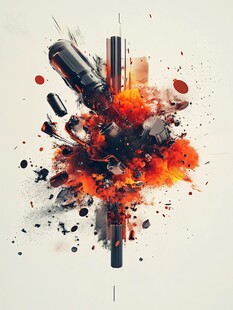 爆炸艺术特效 色彩与碎片