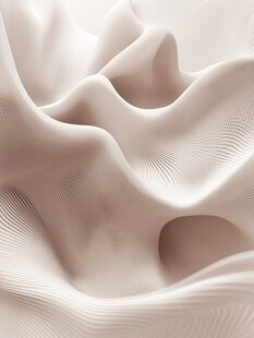 米白色织物的柔软褶皱纹理