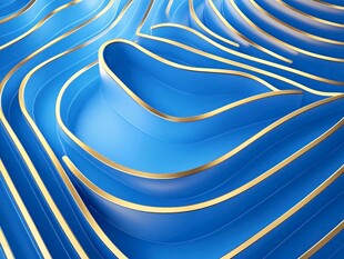 蓝色立体金纹动感图案