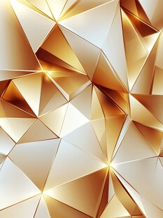 金色几何立体抽象背景图