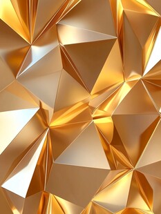金色立体几何多边形背景