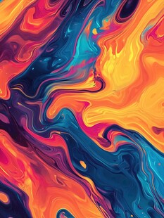 绚丽流体艺术抽象图案