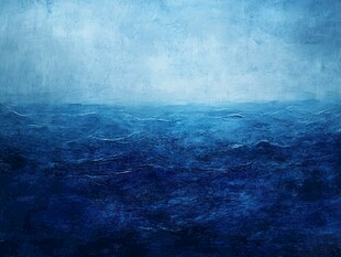 蓝色海洋抽象艺术画面