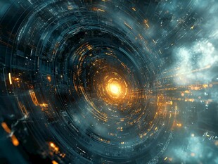 科技感宇宙漩涡未来景象
