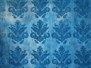 蓝色复古花纹壁纸图案