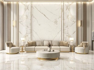 现代轻奢风客厅优雅空间