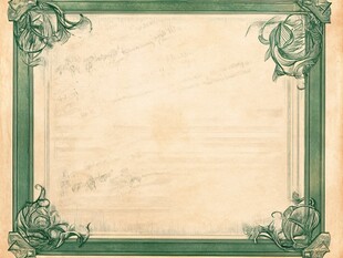 复古绿框装饰背景图