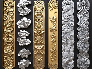 中式金属雕花装饰条展示