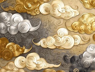 古典云纹图案设计素材