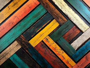 彩色拼接木纹图案纹理