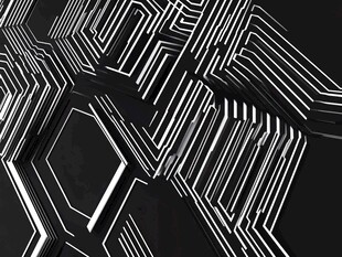 黑白线条几何抽象背景图