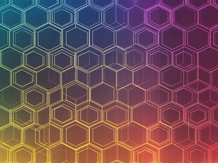 渐变六边形几何图案背景