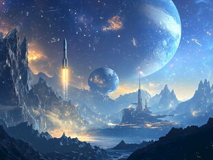 梦幻外星宇宙景观