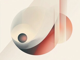 抽象几何图形艺术画面