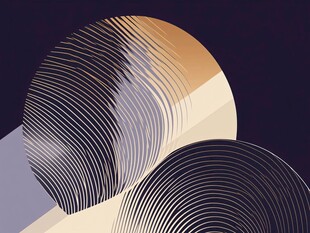 抽象几何线条圆形艺术图案