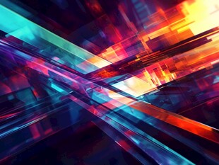 炫彩科技动感线条背景图