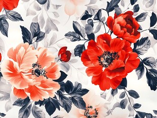花卉图案布料