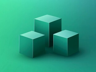 绿色立体方块组合