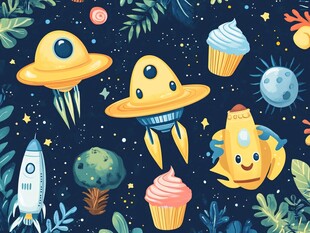 外星飞船与甜点的梦幻宇宙